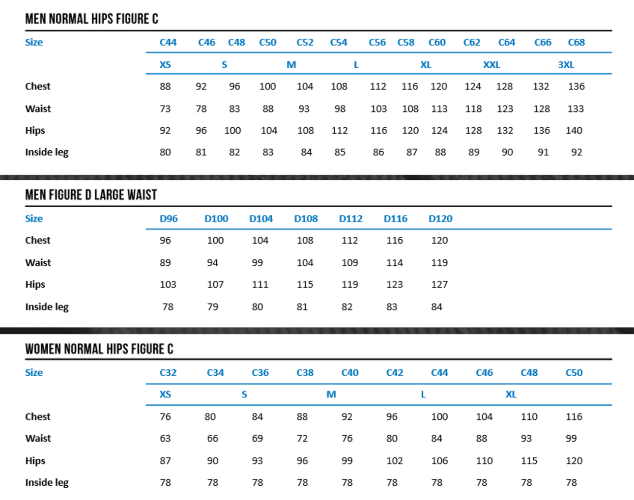 Size guide Leijona