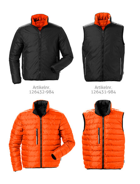 3 in 1 zip-in jack zwart oranje