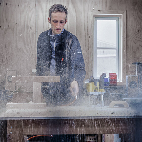 Schreiner Jesper in Kansas Arbeitskleidung