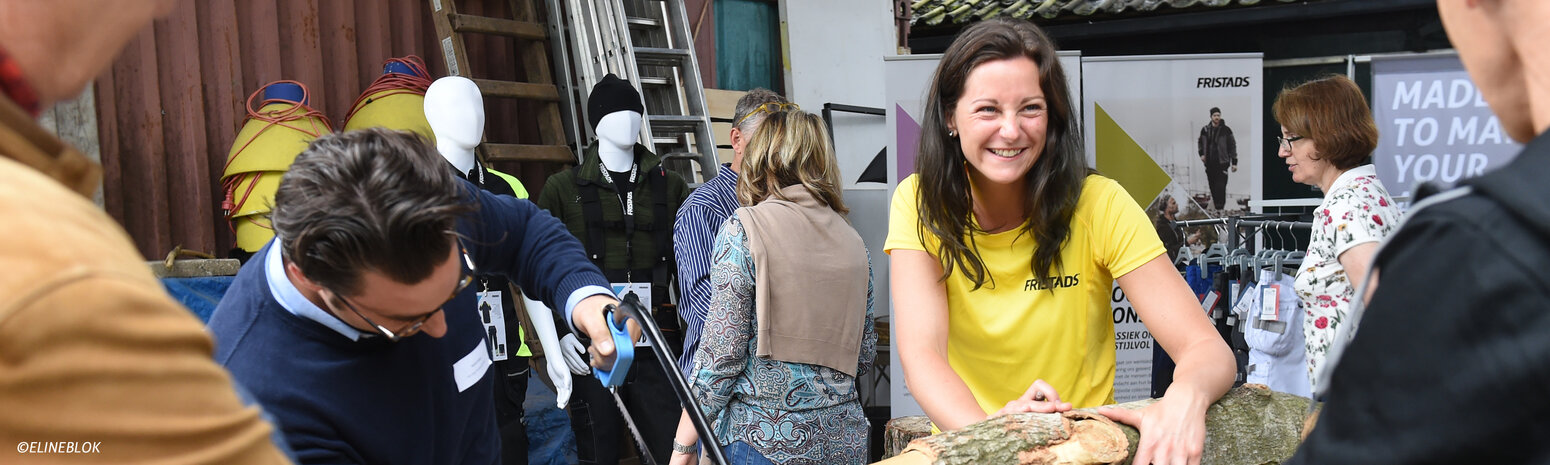 Hieke Grootendorst van zij-klust.nl op het Fristads dealerevent