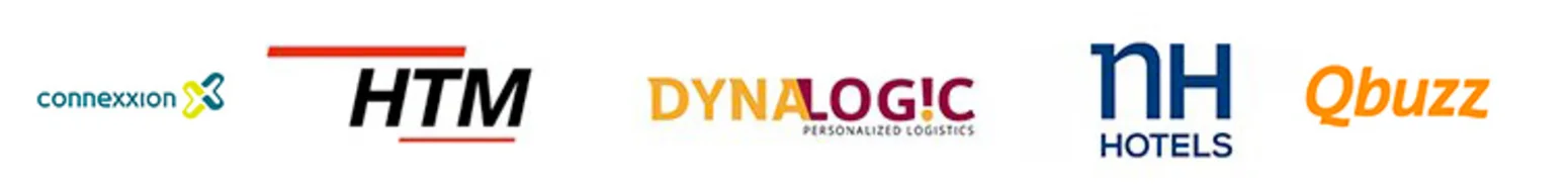 Referenties van Fristads Solutions, HTM, DynaLogic en NH Hotels.