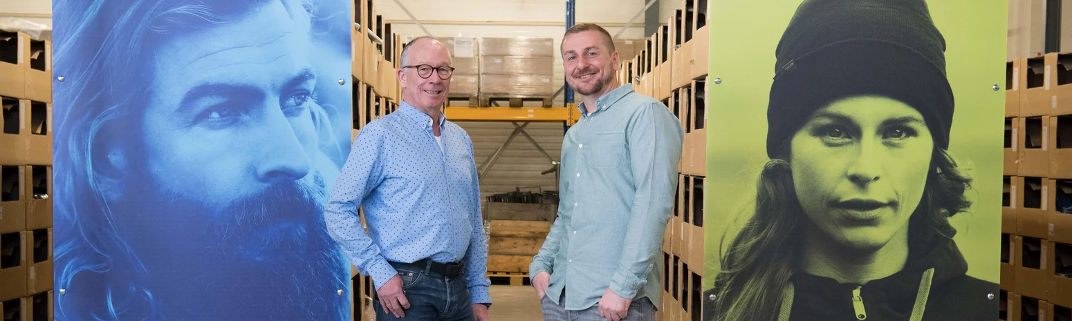 Fristads solutions Jan en Erik in het Fristads Warehouse in Breda