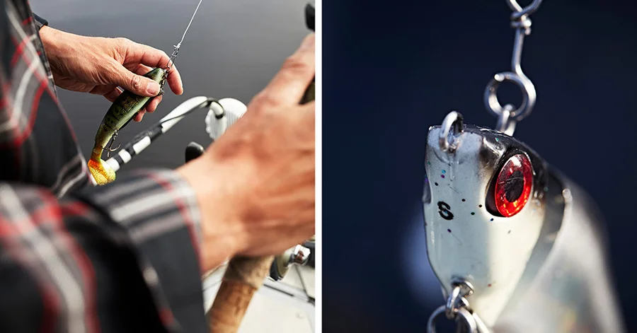 Hengel met aas om te kunnen vissen